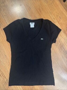 Lacoste V-Neck Tshirt Black S